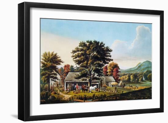 Autumn Scene, 1866-Currier & Ives-Framed Giclee Print