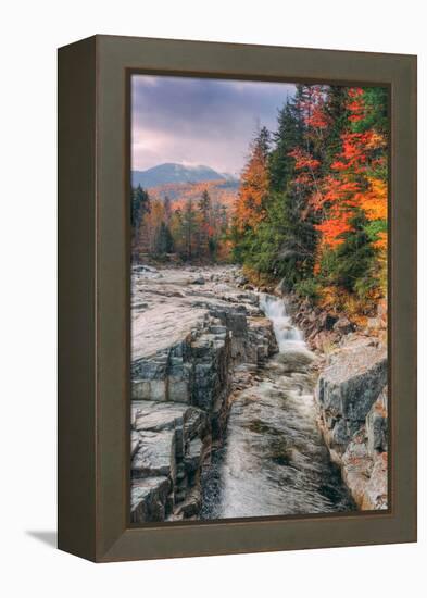 Autumn Scene at Rocky Gorge, White Mountains, New Hampshire-Vincent James-Framed Premier Image Canvas