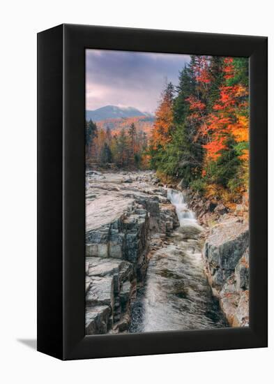 Autumn Scene at Rocky Gorge, White Mountains, New Hampshire-Vincent James-Framed Premier Image Canvas