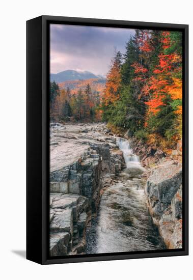 Autumn Scene at Rocky Gorge, White Mountains, New Hampshire-Vincent James-Framed Premier Image Canvas