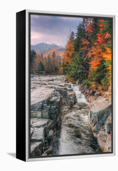 Autumn Scene at Rocky Gorge, White Mountains, New Hampshire-Vincent James-Framed Premier Image Canvas