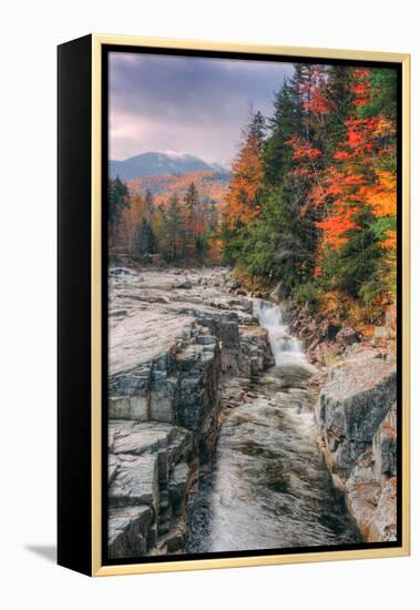 Autumn Scene at Rocky Gorge, White Mountains, New Hampshire-Vincent James-Framed Premier Image Canvas