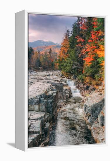 Autumn Scene at Rocky Gorge, White Mountains, New Hampshire-Vincent James-Framed Premier Image Canvas