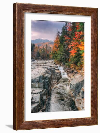 Autumn Scene at Rocky Gorge, White Mountains, New Hampshire-Vincent James-Framed Photographic Print