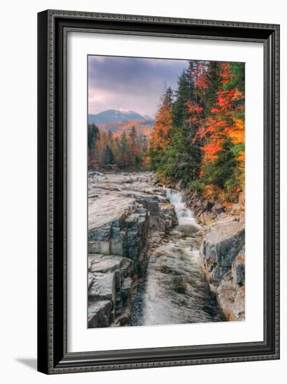 Autumn Scene at Rocky Gorge, White Mountains, New Hampshire-Vincent James-Framed Photographic Print