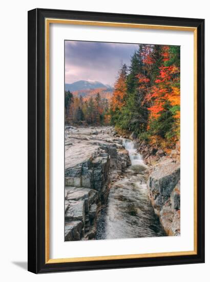 Autumn Scene at Rocky Gorge, White Mountains, New Hampshire-Vincent James-Framed Photographic Print