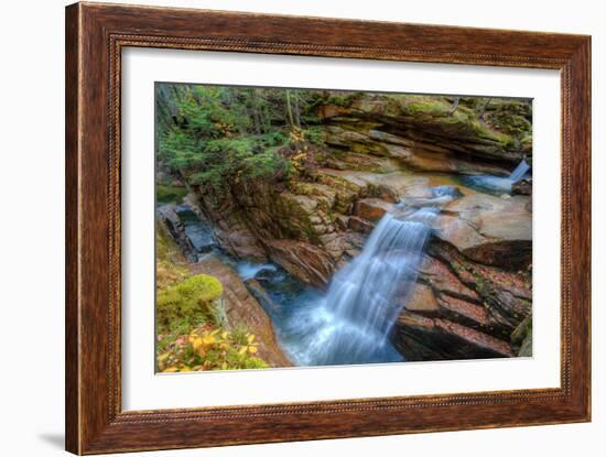 Autumn Scene at Sabbaday Falls, White Mountain New Hampshire-Vincent James-Framed Photographic Print