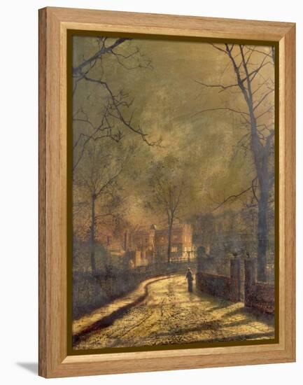 Autumn Scene, Leeds, 1874-John Atkinson Grimshaw-Framed Premier Image Canvas