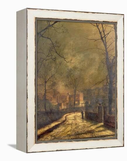 Autumn Scene, Leeds, 1874-John Atkinson Grimshaw-Framed Premier Image Canvas