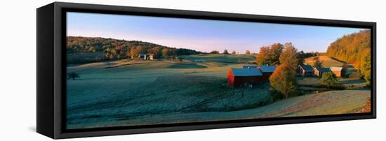 Autumn Scene of Vermont Farm-null-Framed Stretched Canvas