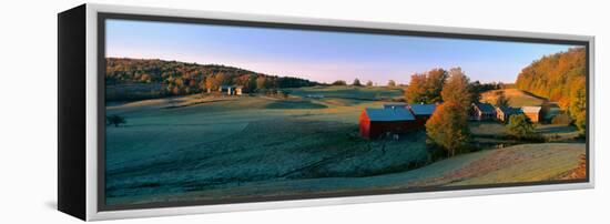 Autumn Scene of Vermont Farm-null-Framed Stretched Canvas