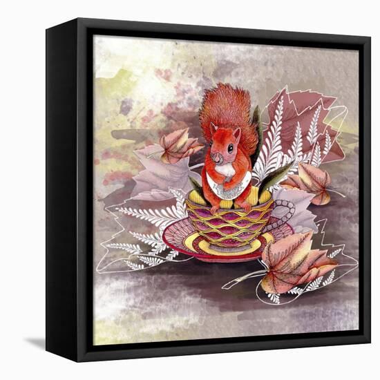 Autumn Squirrel-The Tangled Peacock-Framed Premier Image Canvas