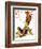 "Autumn Stroll" Saturday Evening Post Cover, November 16,1935-Norman Rockwell-Framed Giclee Print