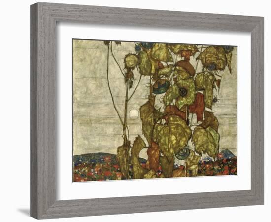 Autumn Sun-Egon Schiele-Framed Giclee Print