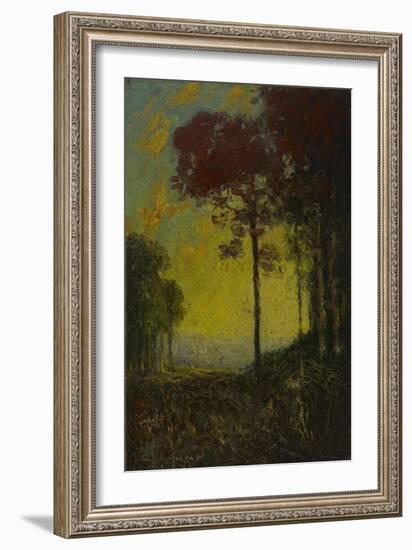 Autumn Sunset, 1908 (Oil on Wood)-Julian Onderdonk-Framed Giclee Print