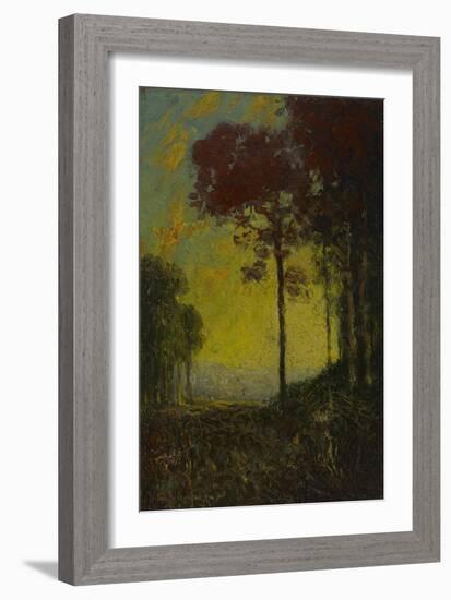 Autumn Sunset, 1908 (Oil on Wood)-Julian Onderdonk-Framed Giclee Print