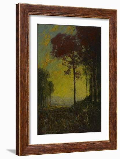 Autumn Sunset, 1908 (Oil on Wood)-Julian Onderdonk-Framed Giclee Print