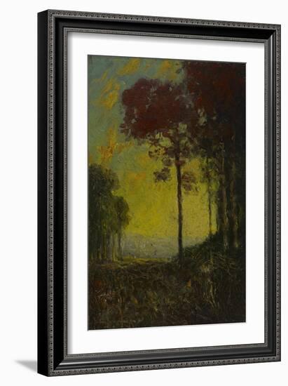 Autumn Sunset, 1908 (Oil on Wood)-Julian Onderdonk-Framed Giclee Print