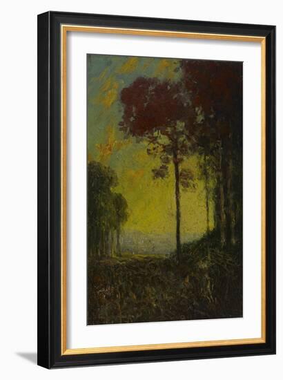 Autumn Sunset, 1908 (Oil on Wood)-Julian Onderdonk-Framed Giclee Print