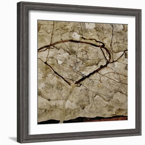 Autumn Tree in Turbulent Air, 1912-Egon Schiele-Framed Giclee Print