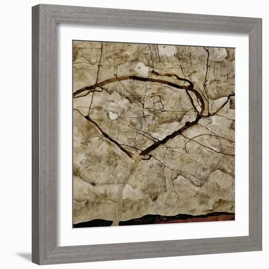 Autumn Tree in Turbulent Air, 1912-Egon Schiele-Framed Giclee Print