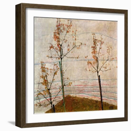 Autumn Trees, 1911-Egon Schiele-Framed Giclee Print