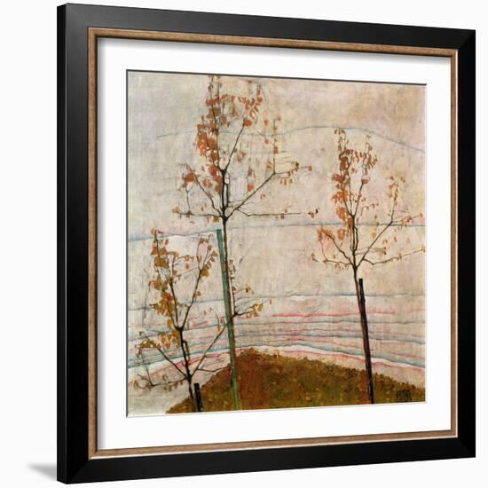 Autumn Trees, 1911-Egon Schiele-Framed Giclee Print