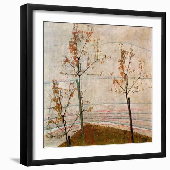 Autumn Trees, 1911-Egon Schiele-Framed Giclee Print