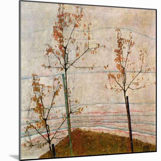 Autumn Trees, 1911-Egon Schiele-Mounted Giclee Print