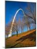 Autumn Trees Below Gateway Arch, Jefferson National Expansion, St. Louis, Missouri, USA-Scott T. Smith-Mounted Photographic Print