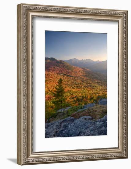 Autumn trees on mountain, Baxter Mountain, Adirondack Mountains State Park, New York State, USA-null-Framed Photographic Print