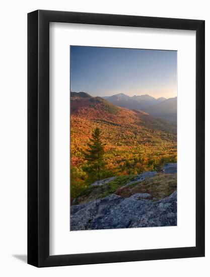 Autumn trees on mountain, Baxter Mountain, Adirondack Mountains State Park, New York State, USA-null-Framed Photographic Print