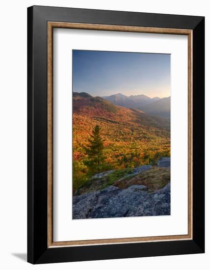 Autumn trees on mountain, Baxter Mountain, Adirondack Mountains State Park, New York State, USA-null-Framed Photographic Print