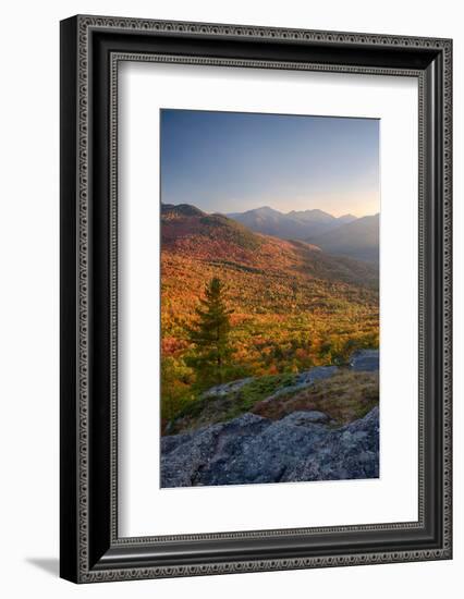 Autumn trees on mountain, Baxter Mountain, Adirondack Mountains State Park, New York State, USA-null-Framed Photographic Print