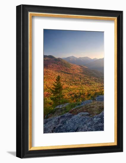 Autumn trees on mountain, Baxter Mountain, Adirondack Mountains State Park, New York State, USA-null-Framed Photographic Print