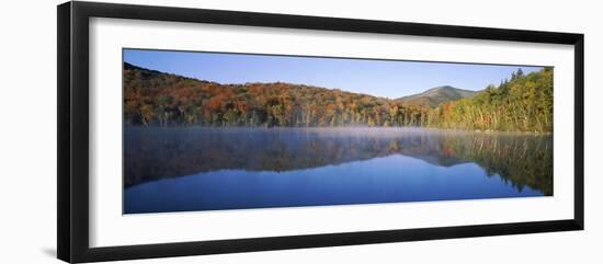 Autumn Trees Reflected in Heart Lake, Adirondack State Park, New York State, USA-null-Framed Photographic Print