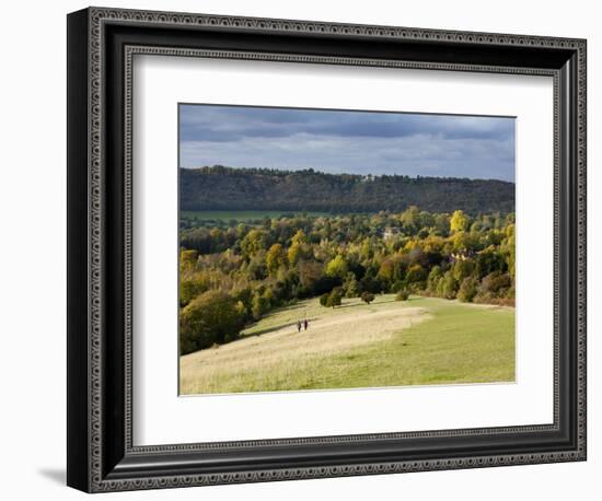 Autumn View North Along the Burford Spur of Box Hill, Surrey Hills, North Downs, Dorking, Surrey, E-John Miller-Framed Photographic Print