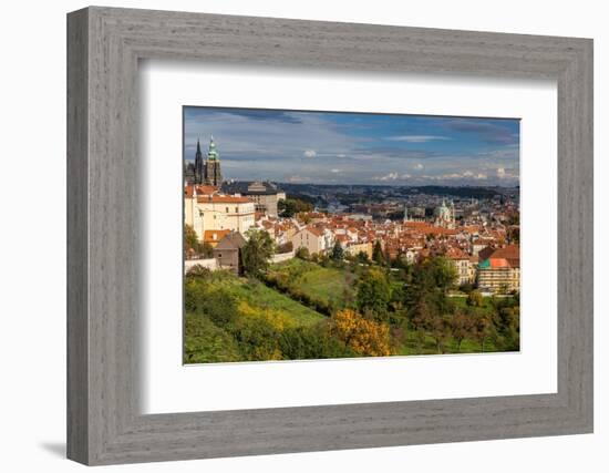 Autumn viewpoint over Prague, Czech Republic-Chuck Haney-Framed Photographic Print