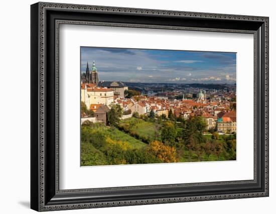 Autumn viewpoint over Prague, Czech Republic-Chuck Haney-Framed Photographic Print