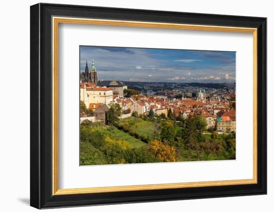 Autumn viewpoint over Prague, Czech Republic-Chuck Haney-Framed Photographic Print