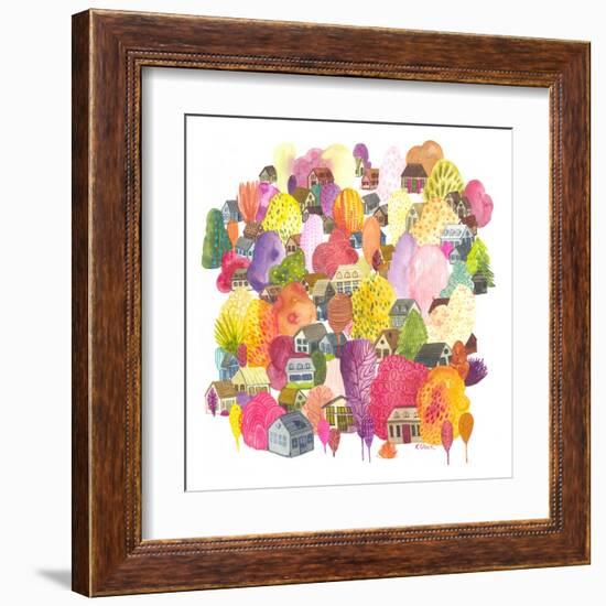 Autumn Village-Kerstin Stock-Framed Art Print