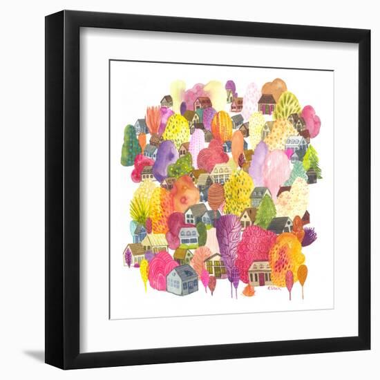 Autumn Village-Kerstin Stock-Framed Art Print