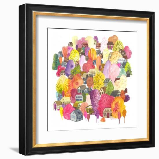 Autumn Village-Kerstin Stock-Framed Art Print