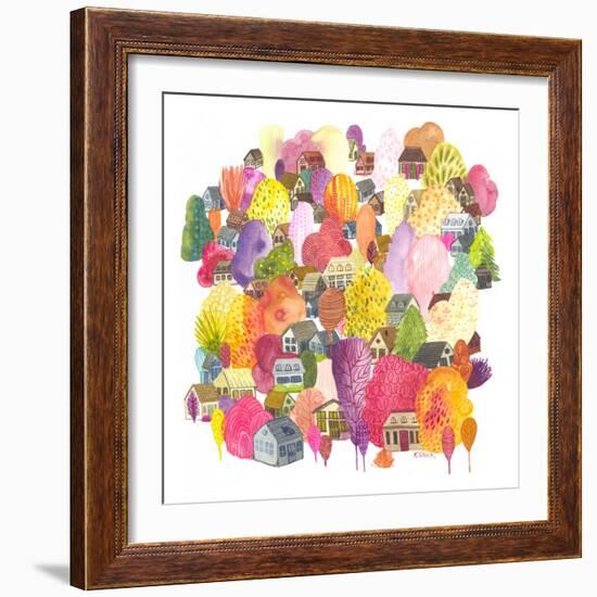 Autumn Village-Kerstin Stock-Framed Art Print