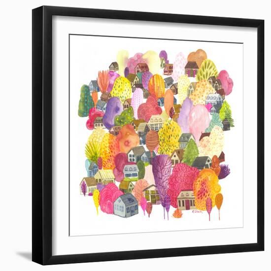 Autumn Village-Kerstin Stock-Framed Art Print