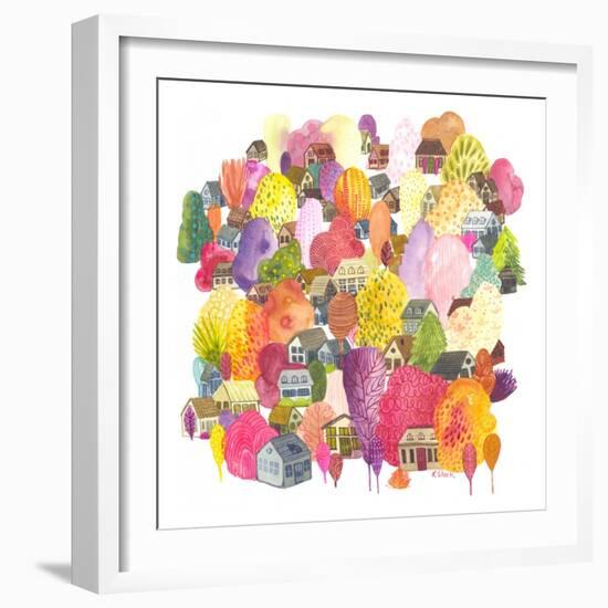 Autumn Village-Kerstin Stock-Framed Art Print