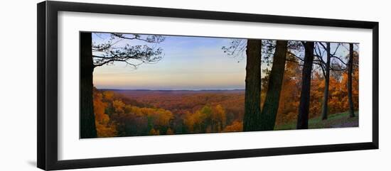 Autumn vista in Brown County State Park, Indiana, USA-Anna Miller-Framed Photographic Print