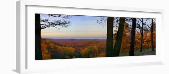 Autumn vista in Brown County State Park, Indiana, USA-Anna Miller-Framed Photographic Print