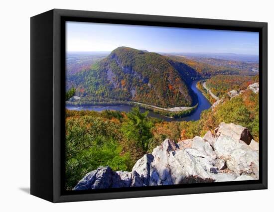 Autumn Vista of the Delaware Water Gap-George Oze-Framed Premier Image Canvas