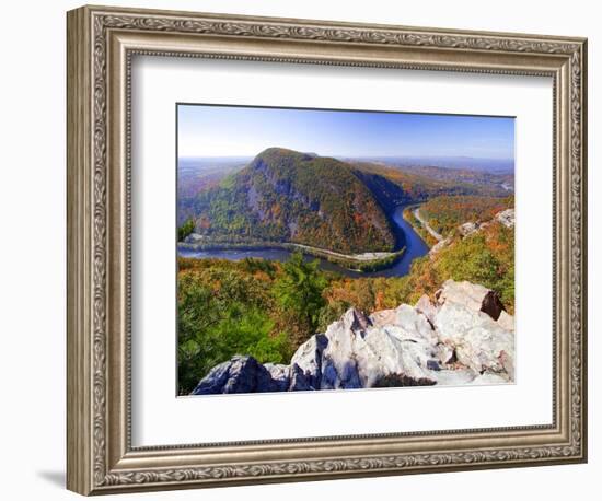 Autumn Vista of the Delaware Water Gap-George Oze-Framed Photographic Print